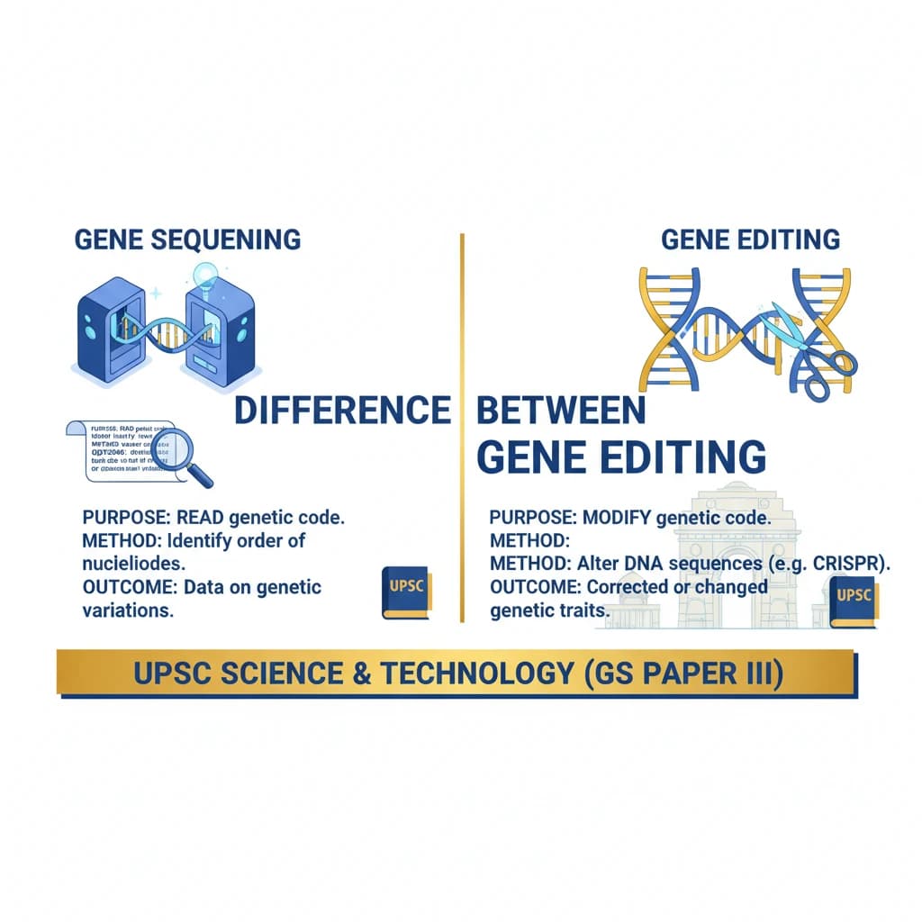 Gene Editing vs. Gene Sequencing: Key Differences for UPSC