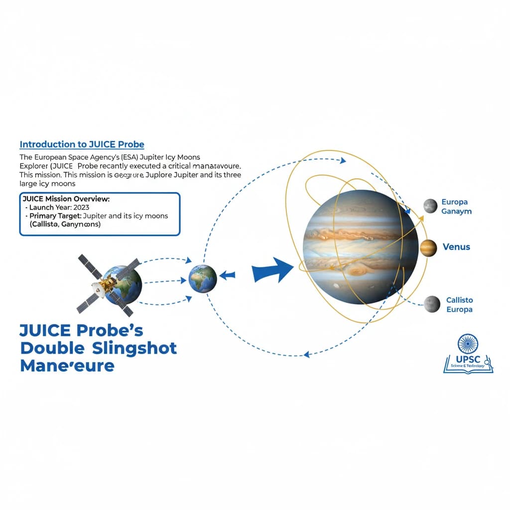 JUICE Probe’s Double Slingshot Manoeuvre