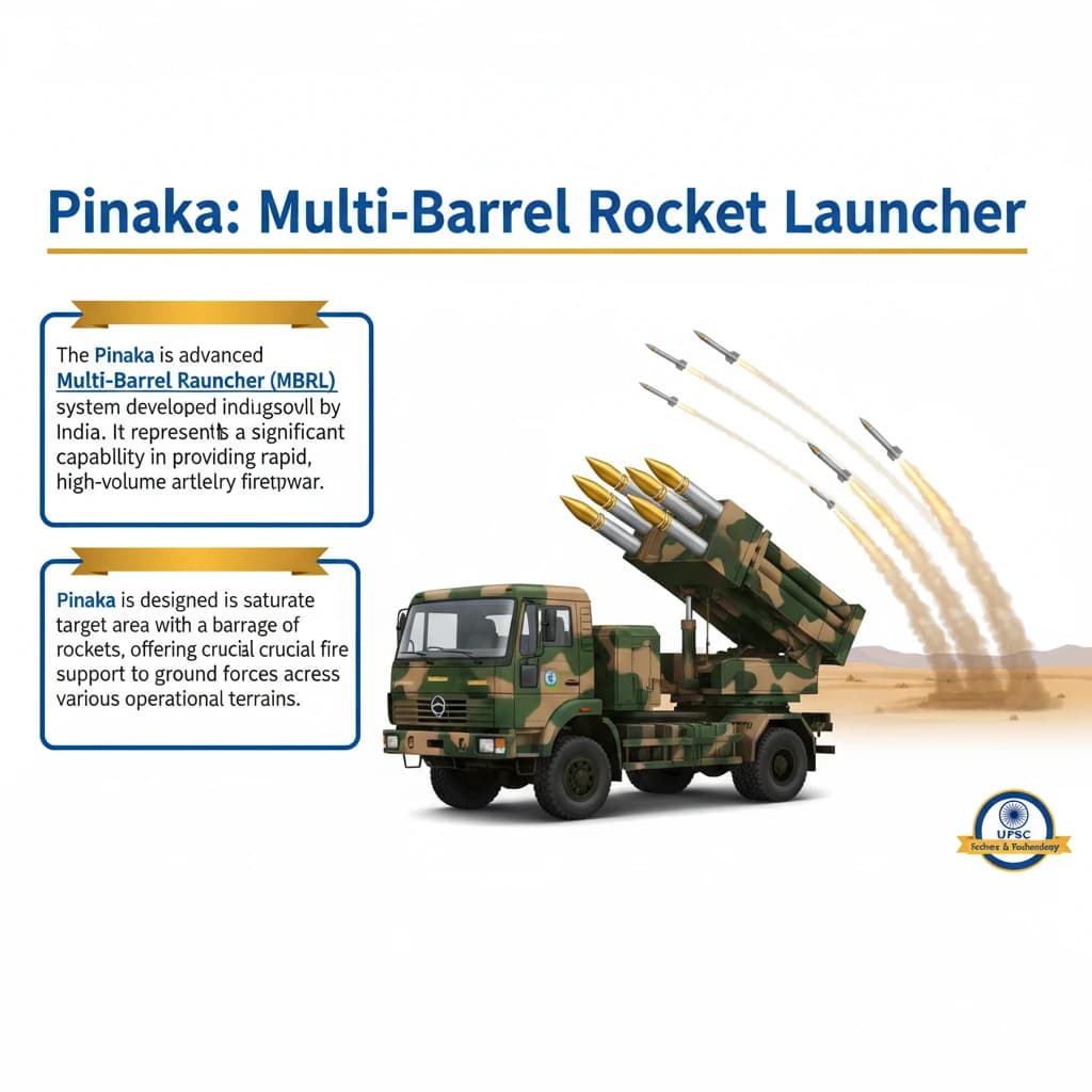 Rocket Systems: Multi-barrel rocket launcher Pinaka.