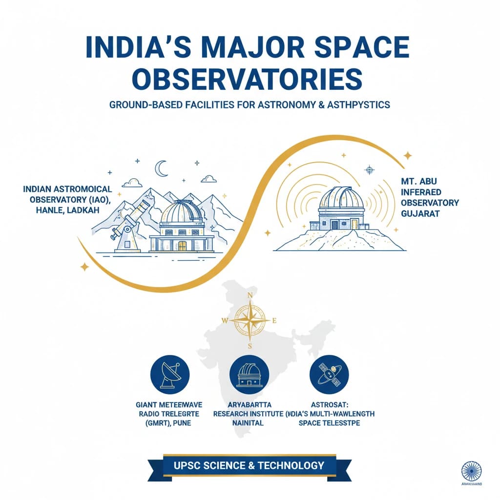 What are the Other Major Space Observatories Established in India?