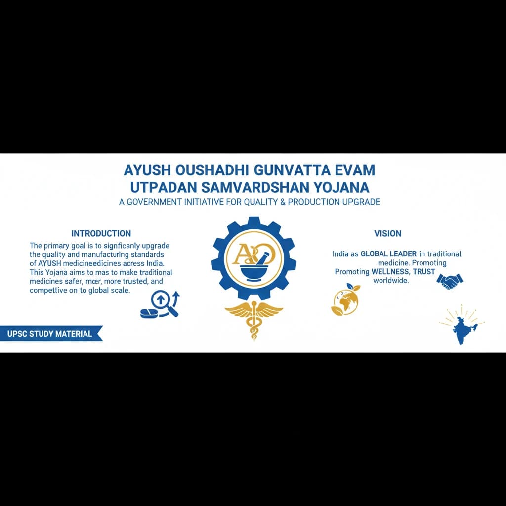 AYUSH Schemes: Quality, Manufacturing, Medicinal Plants & Promotion