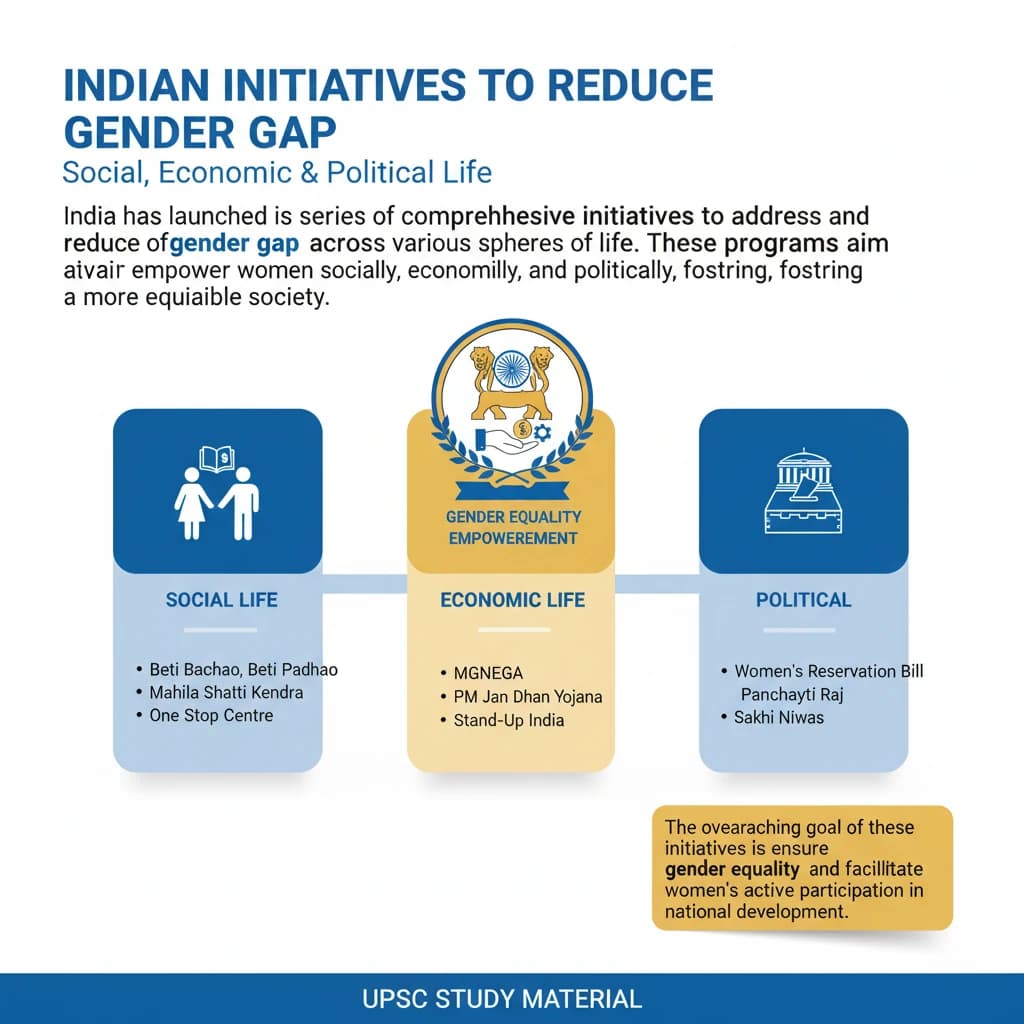Indian Initiatives to Reduce Gender Gap in Social, Economic and Political Life