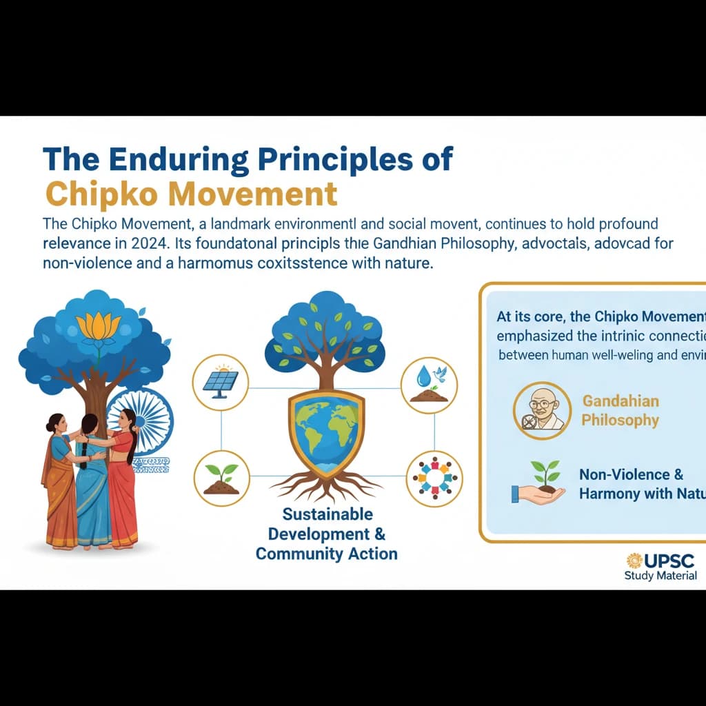 Chipko Movement: Relevance of Gandhian Ecology & Community Empowerment in 2024