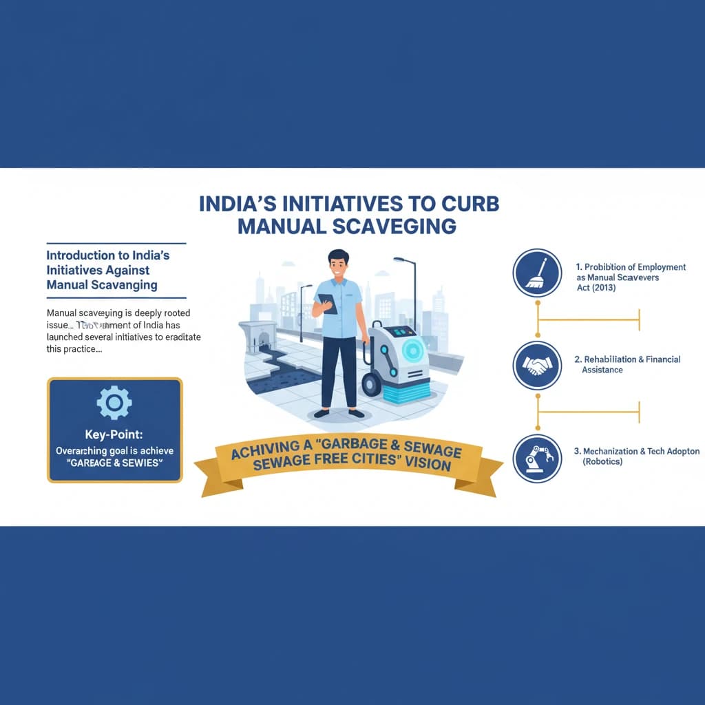 What are India’s Initiatives to Curb Manual Scavenging?