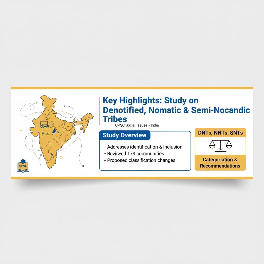 What are the Key Highlights of the Study on Denotified, Nomadic, and Semi-Nomadic Tribes?