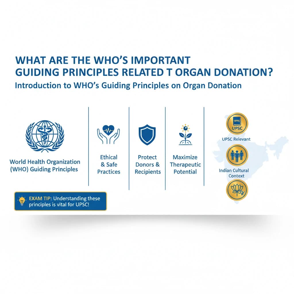 What are the WHO’s Important Guiding Principles Related to Organ Donation?