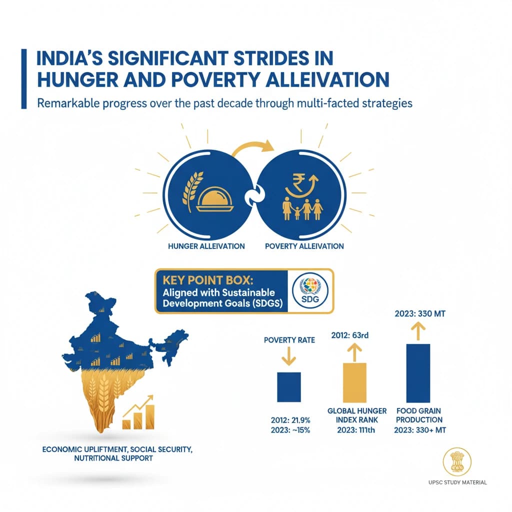 What is India’s Progress on Hunger and Poverty Alleviation?