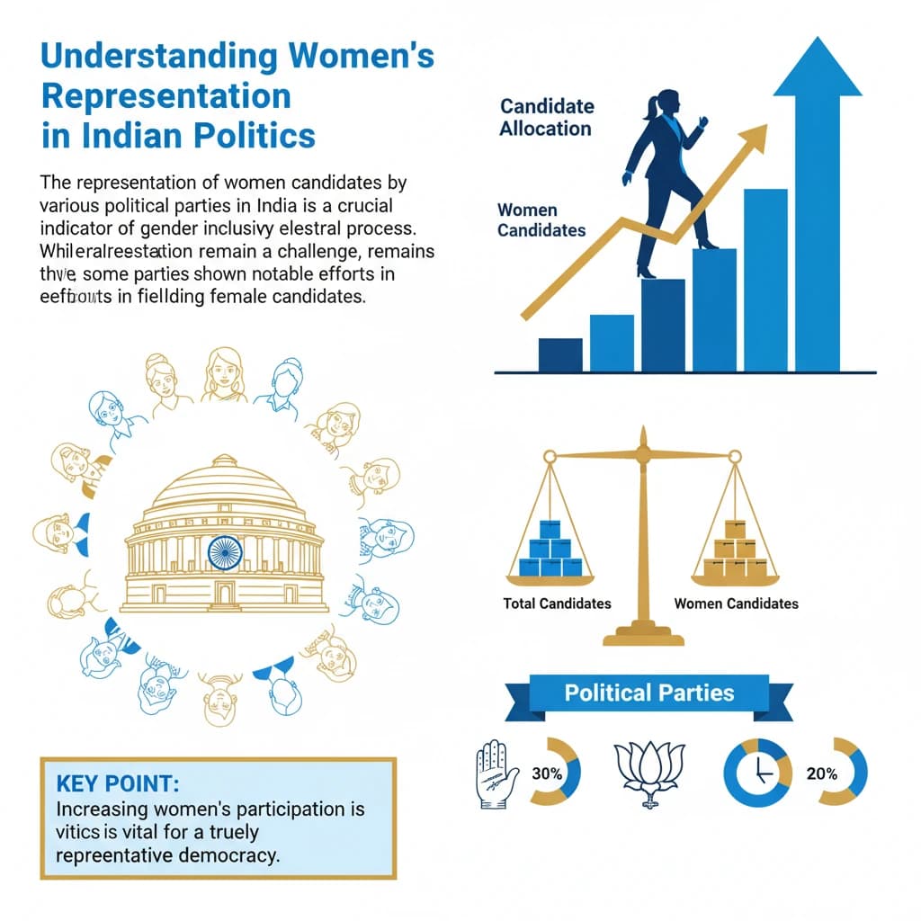 Women Candidates by Political Parties