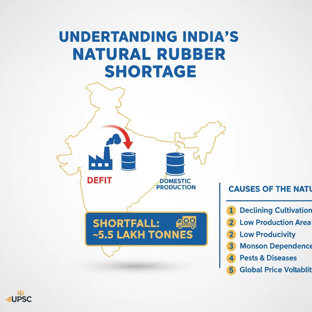 Shortage of Natural Rubber in India