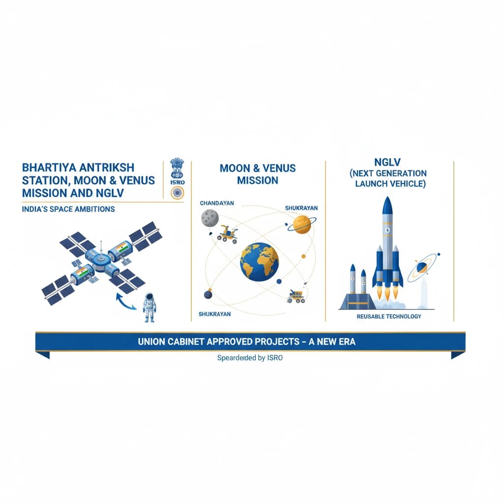 Bhartiya Antriksh Station, Moon & Venus Mission and NGLV