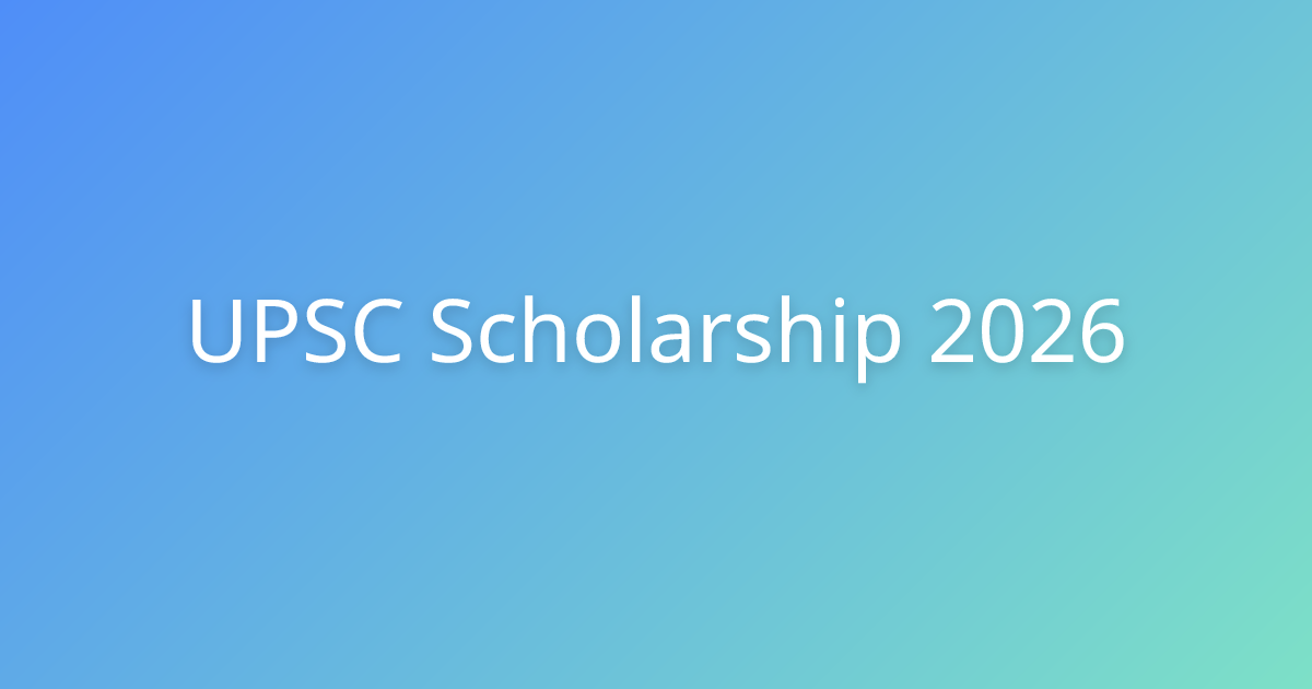 UPSC Scholarship 2026 — Financial Aid for IAS Aspirants | Vaidra